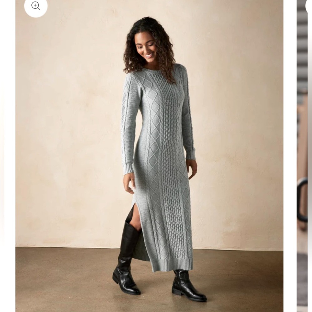 The normal brand Maria Sweater Dress in Heathered Grey